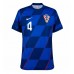 Camisa de Futebol Croácia Josko Gvardiol #4 Equipamento Secundário Europeu 2024 Manga Curta